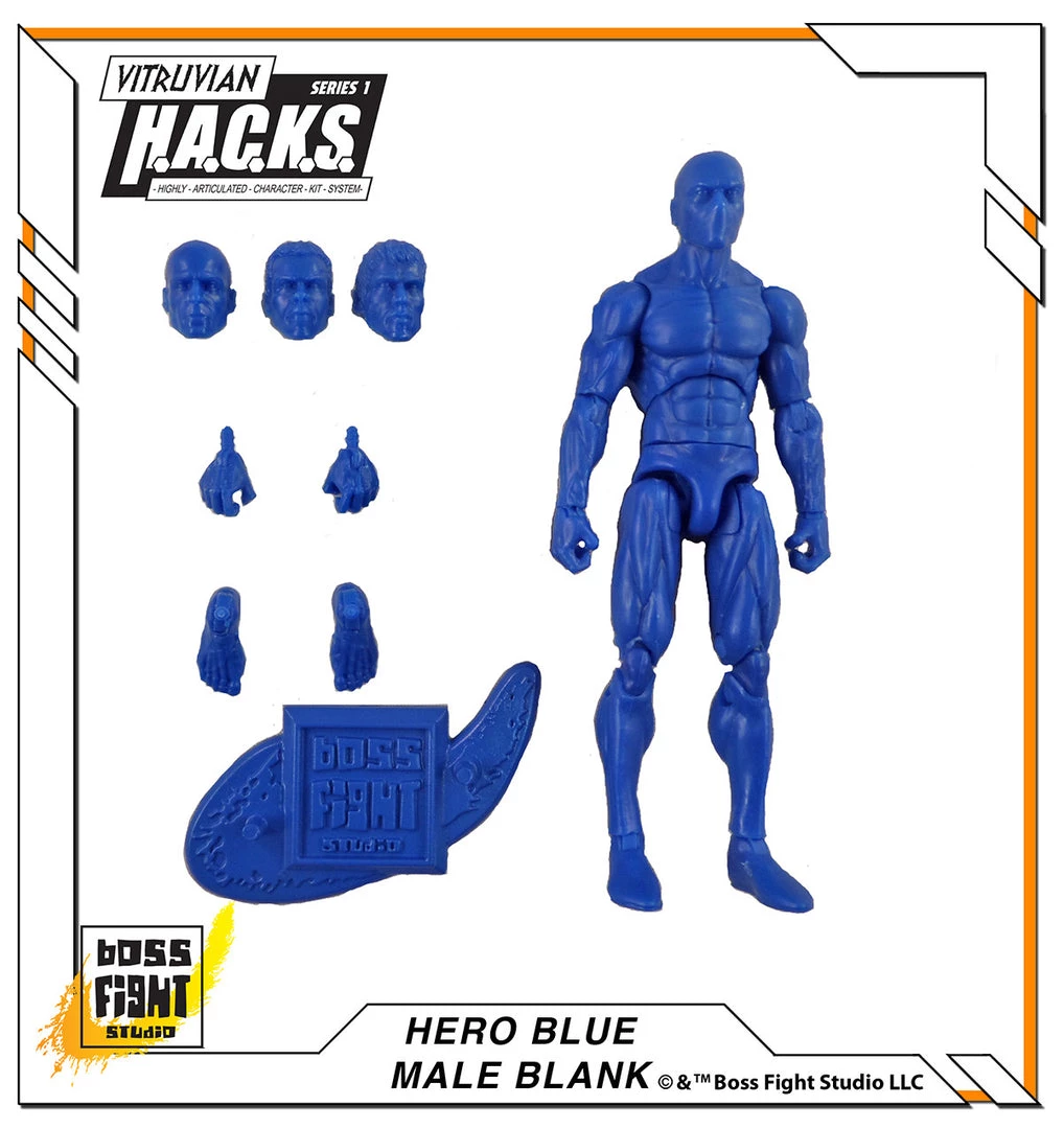 Boss Fight Studio - The Store Blanks & Accessories Vitruvian H.A.C.K.S. Action Figure Blank - Male Body - WHOLESALE
