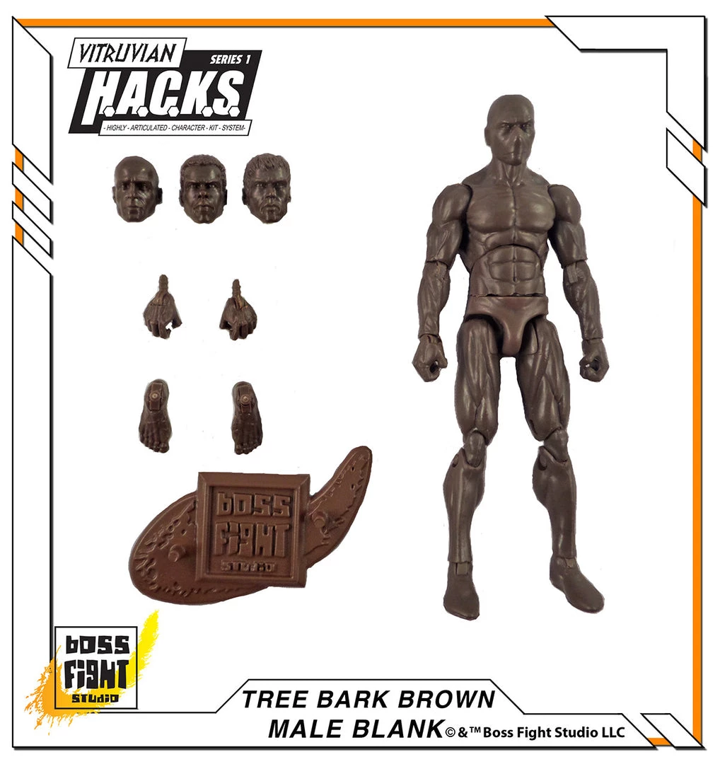 Boss Fight Studio - The Store Blanks & Accessories Vitruvian H.A.C.K.S. Action Figure Blank - Male Body - WHOLESALE