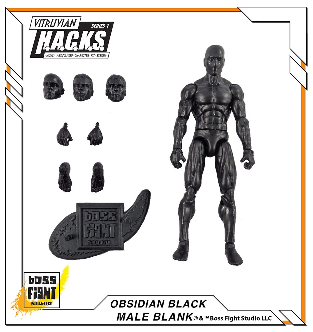 Boss Fight Studio - The Store Blanks & Accessories Vitruvian H.A.C.K.S. Action Figure Blank - Male Body - WHOLESALE