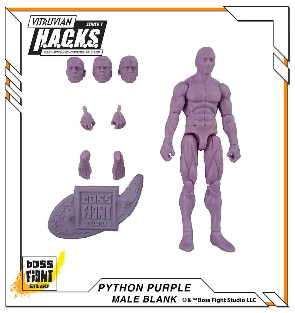 Boss Fight Studio - The Store Blanks & Accessories Vitruvian H.A.C.K.S. Action Figure Blank - Male Body - WHOLESALE