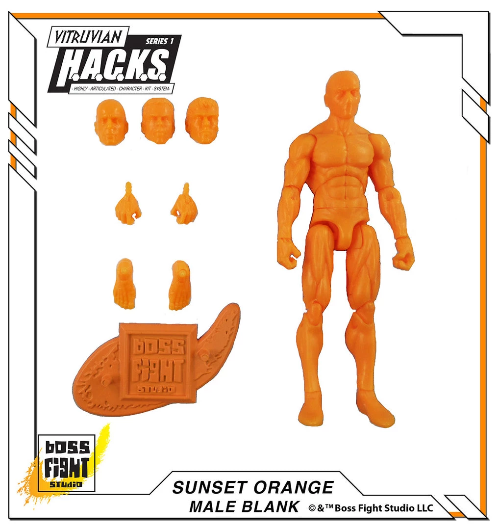 Boss Fight Studio - The Store Blanks & Accessories Vitruvian H.A.C.K.S. Action Figure Blank - Male Body - WHOLESALE