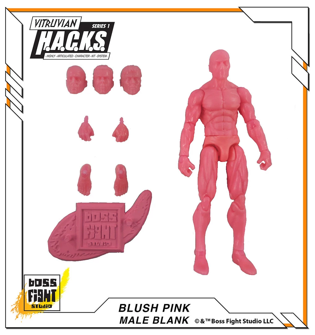 Boss Fight Studio - The Store Blanks & Accessories Vitruvian H.A.C.K.S. Action Figure Blank - Male Body - WHOLESALE