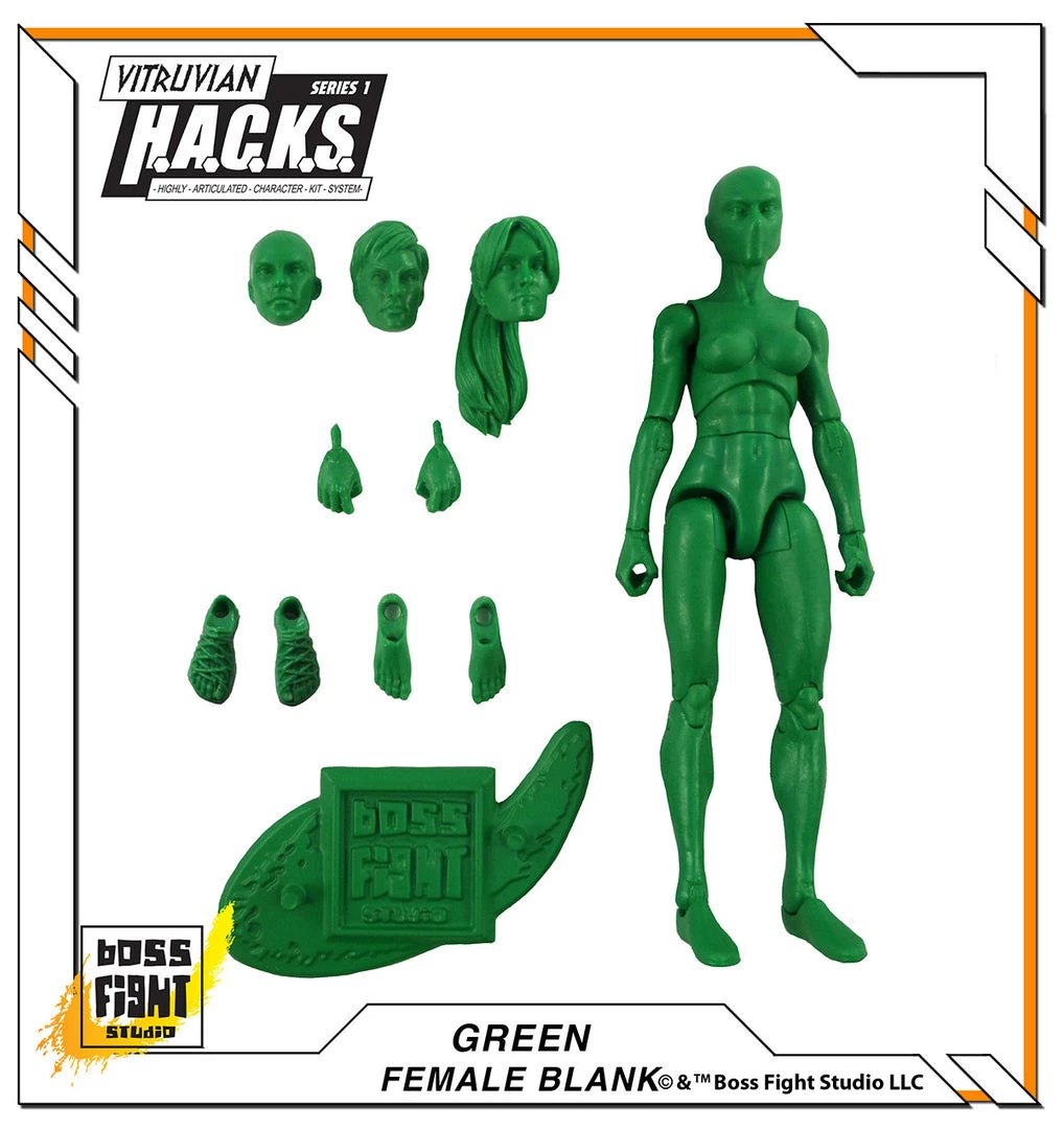 Boss Fight Studio - The Store Blanks & Accessories Vitruvian H.A.C.K.S. Action Figure Blank - Female Body - WHOLESALE