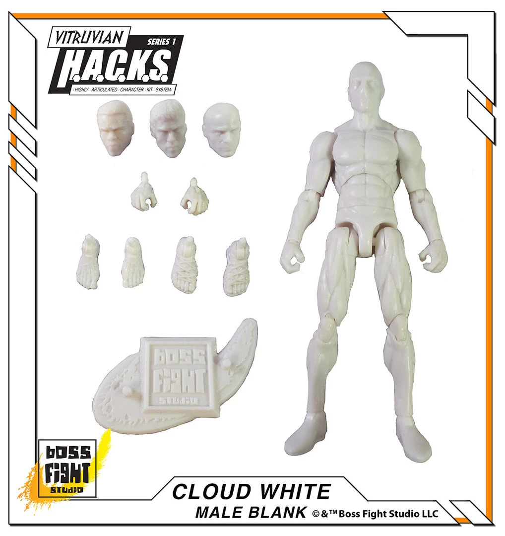 Boss Fight Studio - The Store Blanks & Accessories Vitruvian H.A.C.K.S. Action Figure Blank - Male Body - WHOLESALE