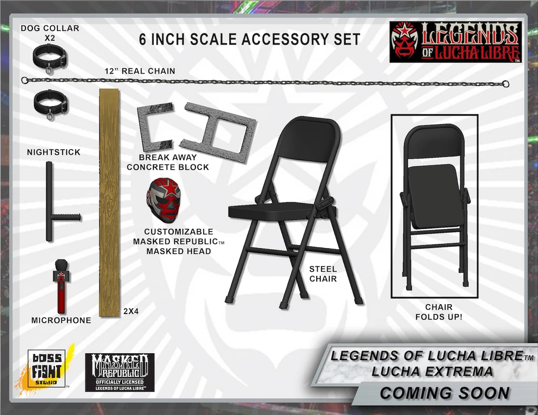 Boss Fight Studio - The Store Legends Of Lucha Libre - Premium Accessory Set - Lucha Extrema -WHOLESALER WHOLESALERS