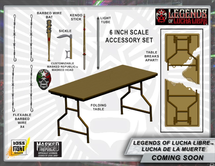 Boss Fight Studio - The Store Legends Of Lucha Libre - Premium Accessory Set - Lucha De La Muerte -WHOLESALER WHOLESALERS