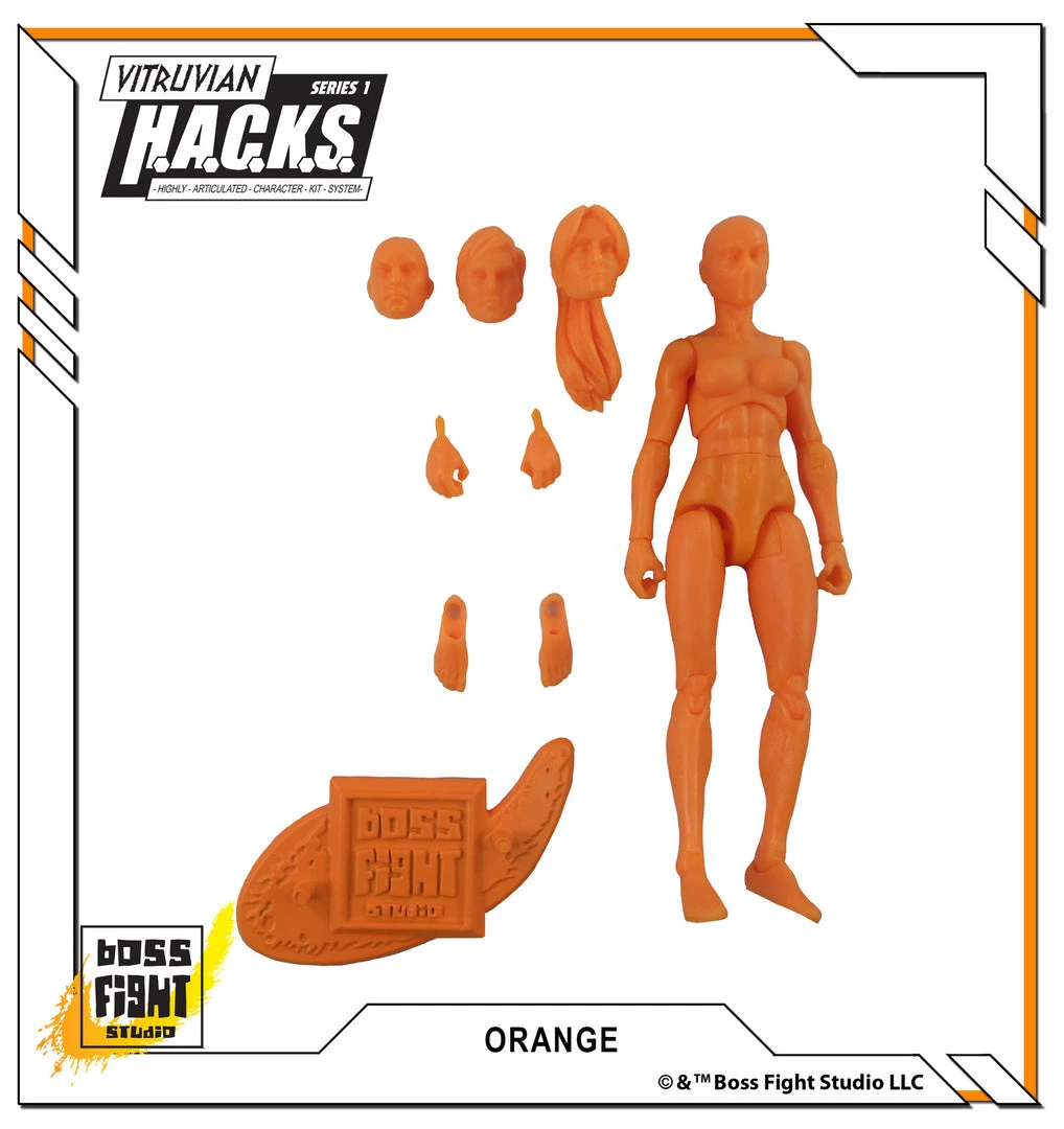 Boss Fight Studio - The Store Blanks & Accessories Vitruvian H.A.C.K.S. Action Figure Blank - Female Body - WHOLESALE