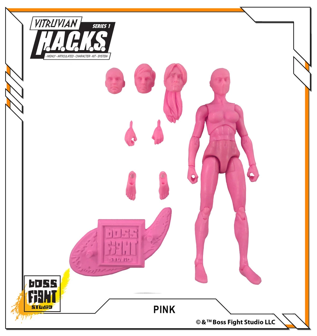 Boss Fight Studio - The Store Blanks & Accessories Vitruvian H.A.C.K.S. Action Figure Blank - Female Body - WHOLESALE