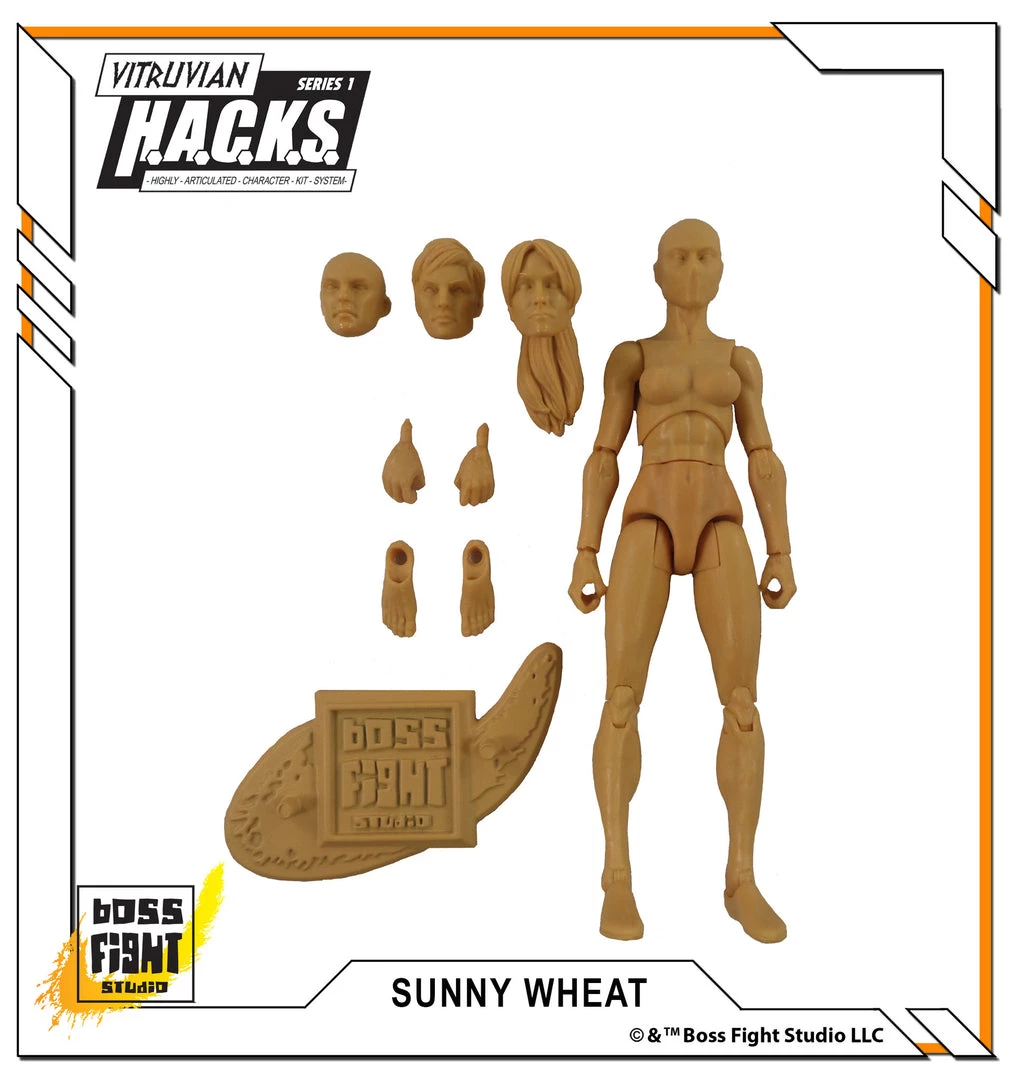 Boss Fight Studio - The Store Blanks & Accessories Vitruvian H.A.C.K.S. Action Figure Blank - Female Body - WHOLESALE