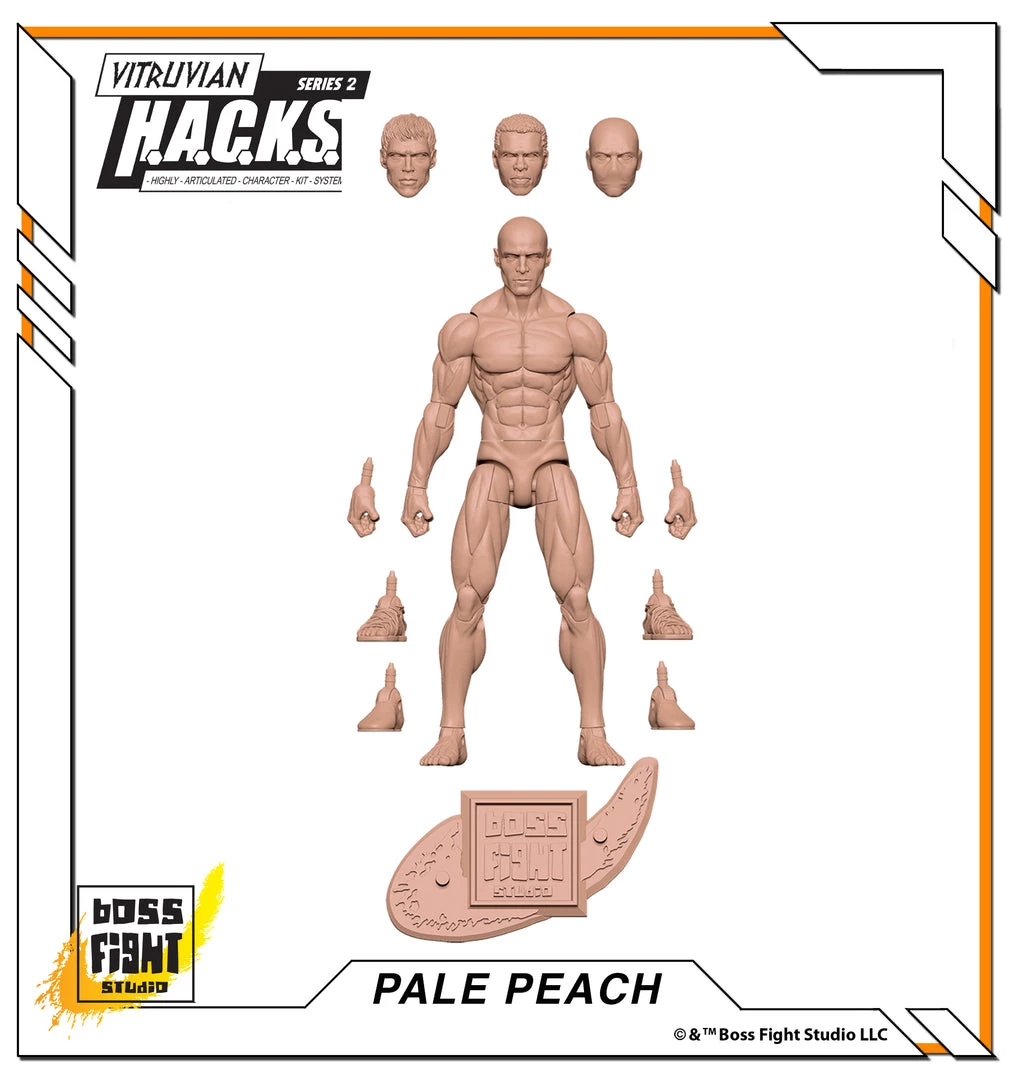 Boss Fight Studio - The Store Blanks & Accessories Vitruvian H.A.C.K.S. Action Figure Blank - Male Body - WHOLESALE