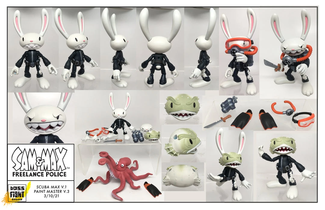 Boss Fight Studio - The Store Sam & Max Series - Wave 2 - Scuba Max & Ratzo The Octopus Ginormous Deluxe Set