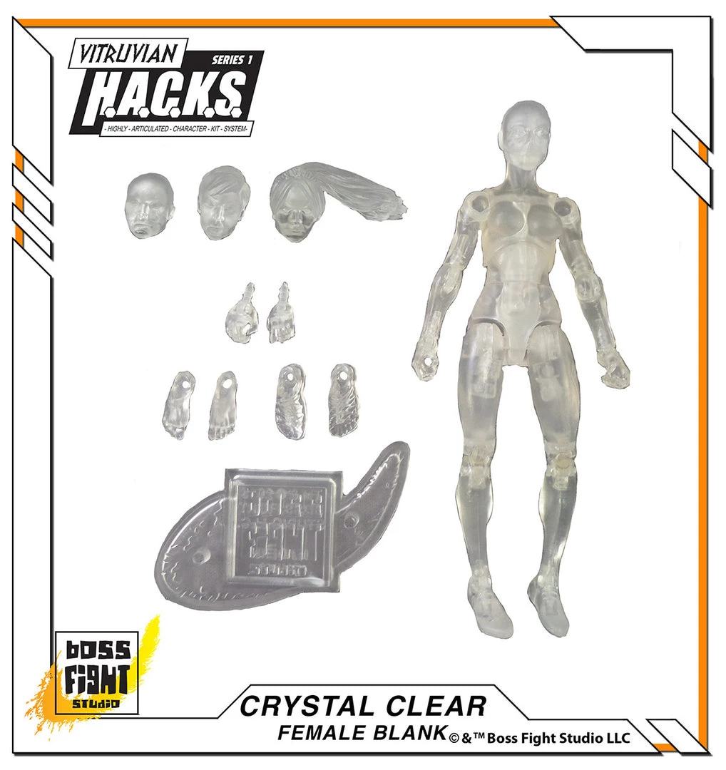 Boss Fight Studio - The Store Blanks & Accessories Vitruvian H.A.C.K.S. Action Figure Blank - Female Body - WHOLESALE