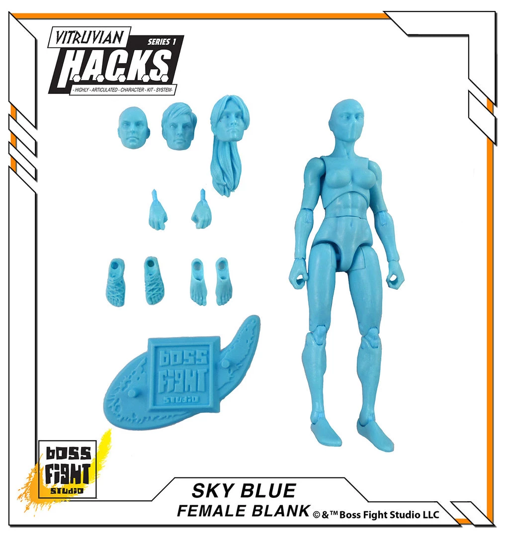 Boss Fight Studio - The Store Blanks & Accessories Vitruvian H.A.C.K.S. Action Figure Blank - Female Body - WHOLESALE