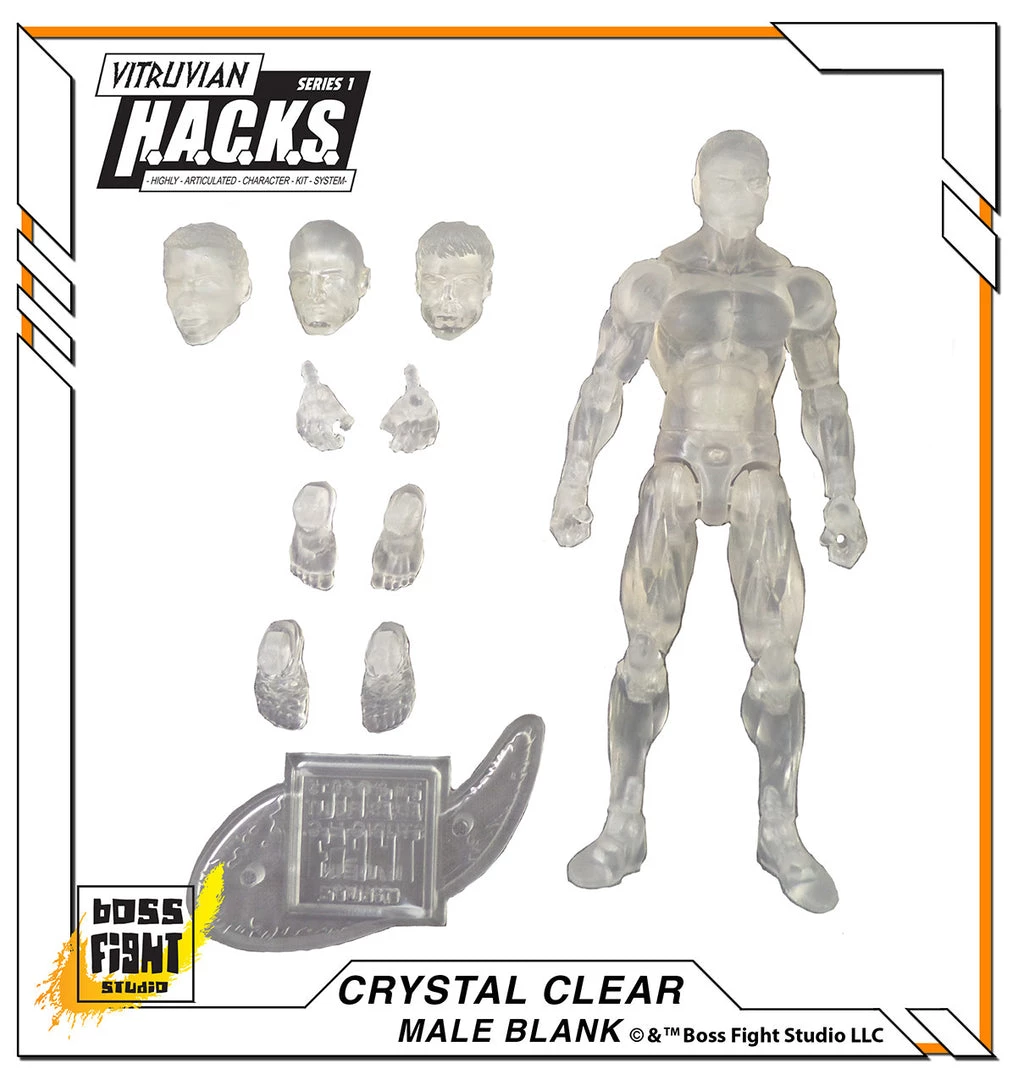 Boss Fight Studio - The Store Blanks & Accessories Vitruvian H.A.C.K.S. Action Figure Blank - Male Body - WHOLESALE