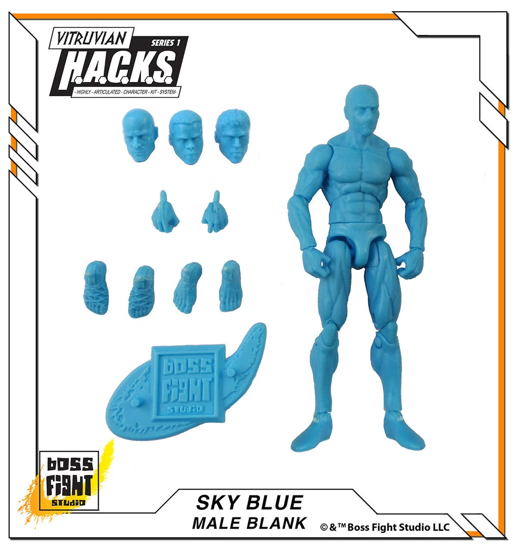 Boss Fight Studio - The Store Blanks & Accessories Vitruvian H.A.C.K.S. Action Figure Blank - Male Body - WHOLESALE